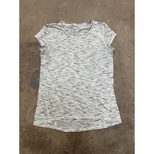 Lululemon Swiftly Tech Shirt Womens Small Gray Stripe Short Sleeve Run Athletic